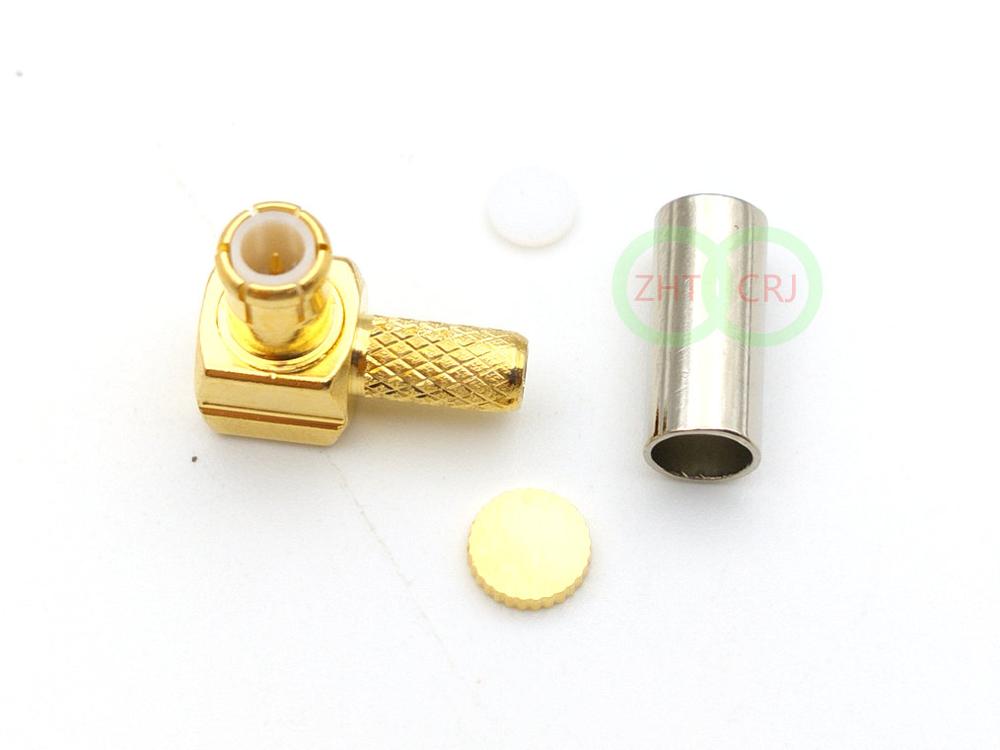 100 stk /300 stk /1000 stk kobber mcx retvinkel til  rg188 rg174 rg316 kabelstikadapter
