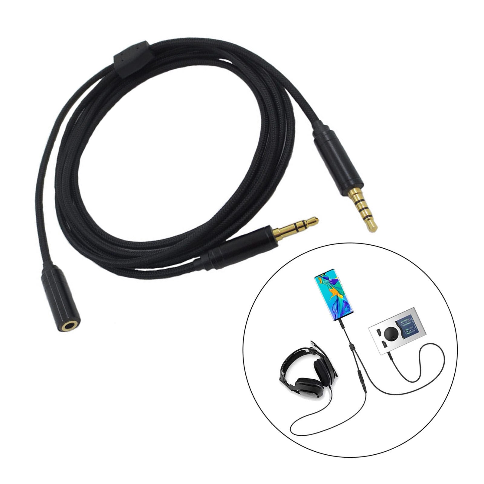 Cable adaptador de conexión de 2M para Chat de juegos, Cable adaptador de Audio para HD60S, PS4, PS4 y One