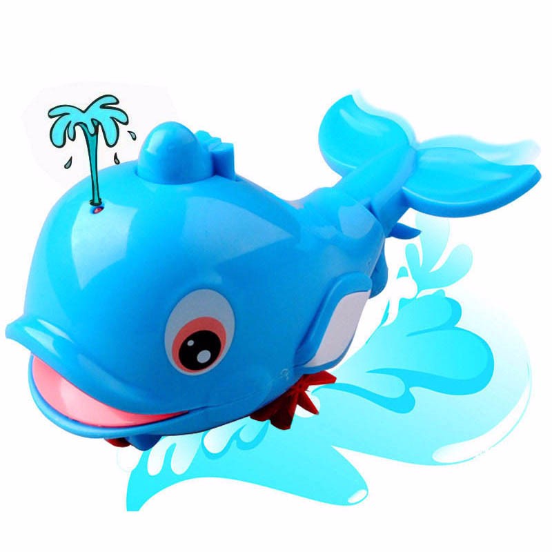 1Stck Neue Nette Ebene Schildkröte Delfin Baby Dusche Spielzeug freundlicher Schlecht Klassische Uhrwerk Spielzeug freundlicher Schwimmen Schwimmbad Zubehör: Delfin