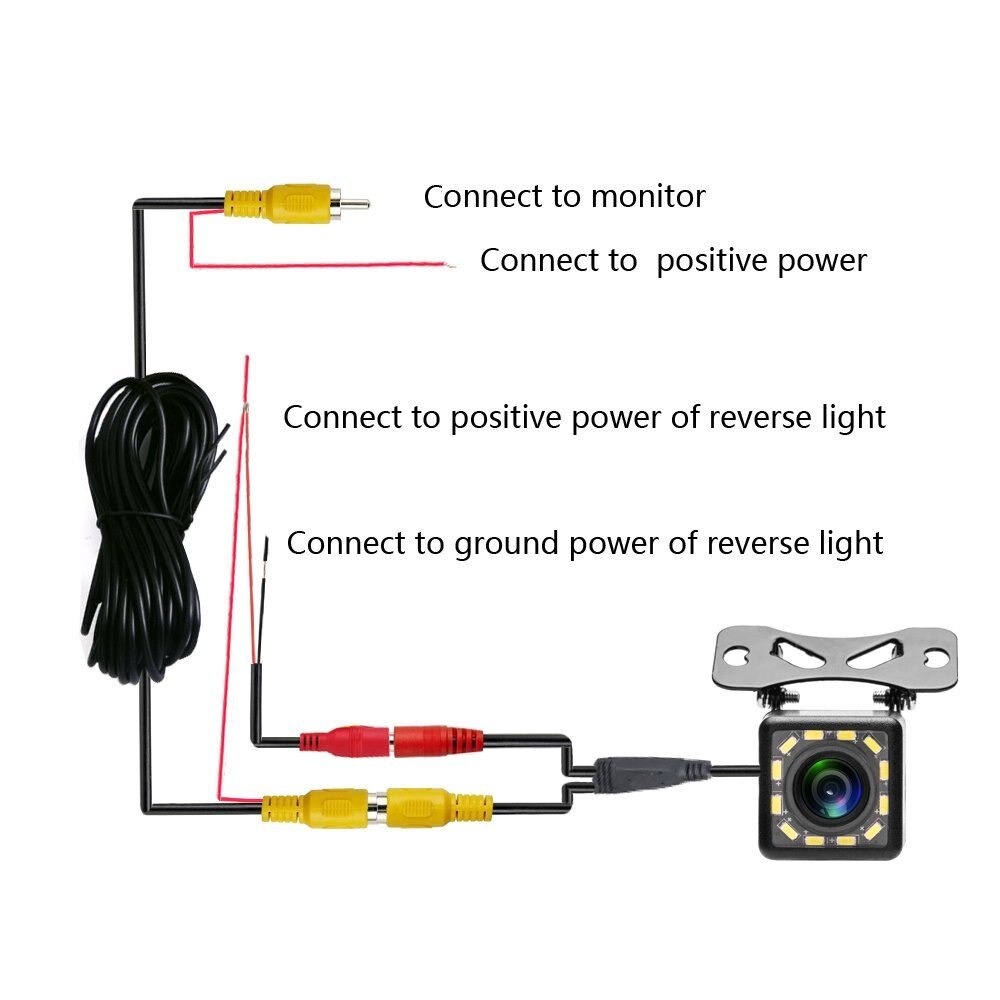 Podofo – caméra de recul CCD HD pour voiture, moniteur arrière, aide au stationnement, caméra universelle, vue avant et arrière, étanche
