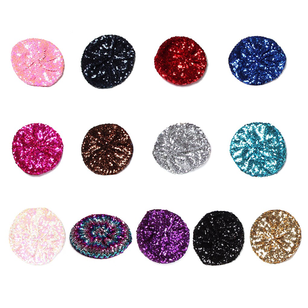 Bérets extensibles à paillettes brillantes pour femmes, chapeaux d'automne, printemps, été, mélange de couleurs, fête, spectacle, publicité