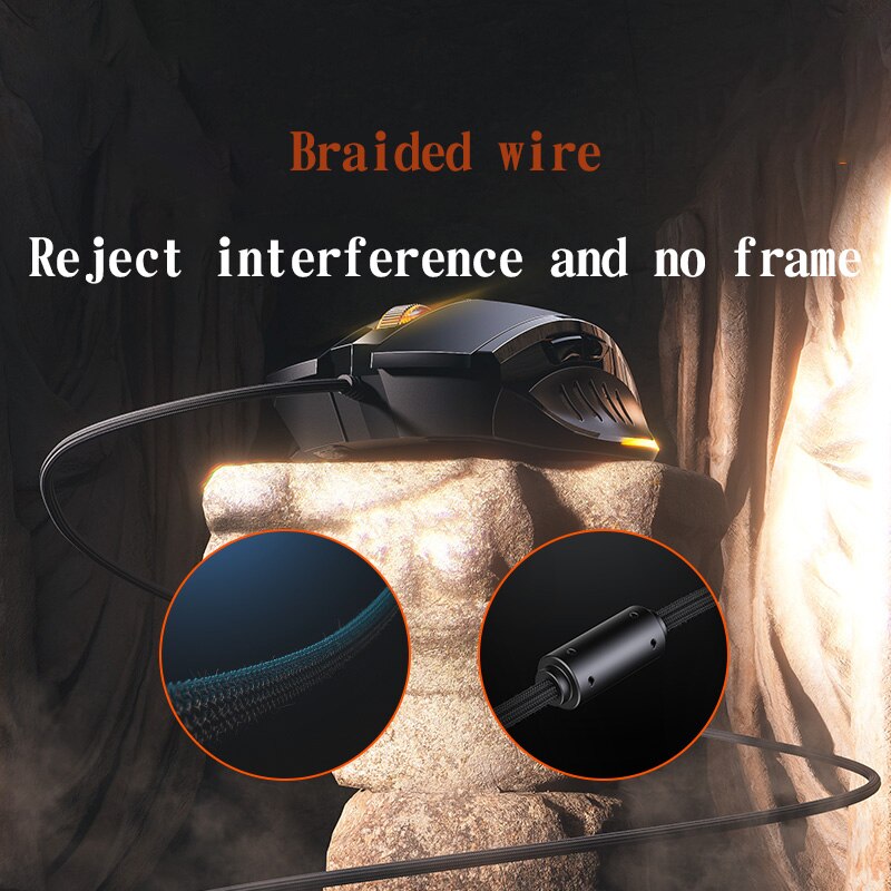 Langallinen hiiri gamer 7200 dpi optinen 6 painike usb hehkuva pelihiiri rgb taustavalolla mykistetty hiiri pelaamiseen kannettava tietokone pc gamer