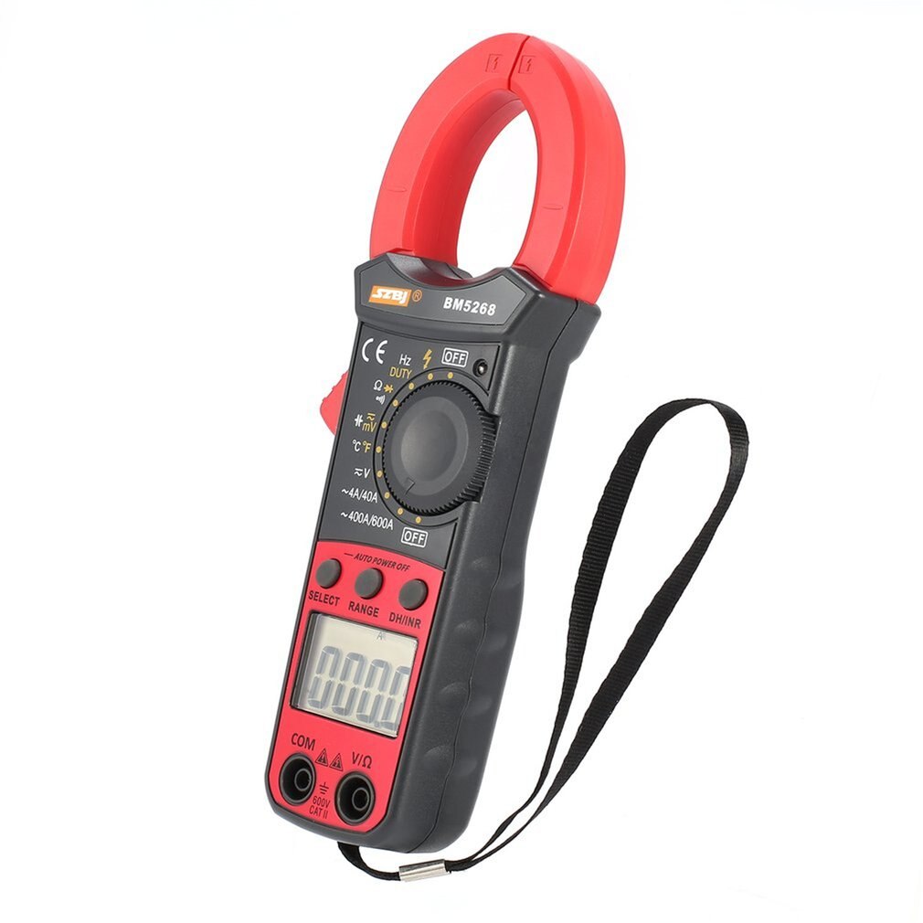 BM5268 Handheld Digital Clamp Meter Multimeter True RMS AC/DC Volt Amp Ohm Capacitance Frequency Temperature Diode Tester: Default Title