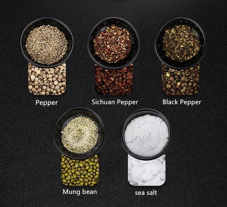 Molinillos de pimienta mediano y grande molinillo de pimienta Manual pulverizador Salero y pimentero sazonador botella herramientas de cocina