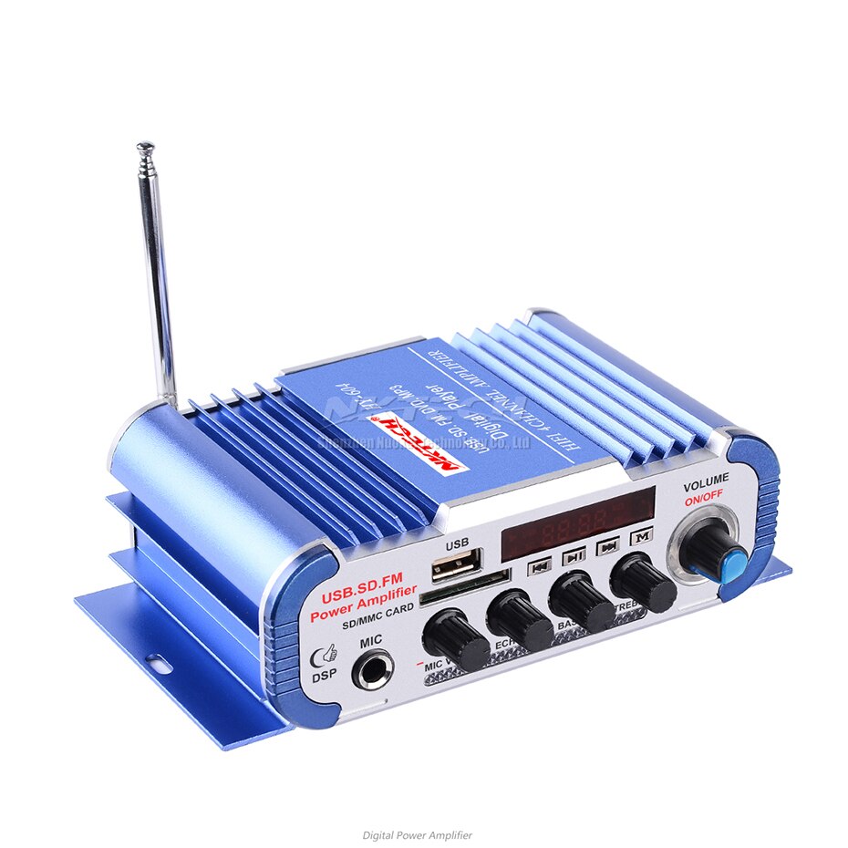 NKTECH HY-604 Auto Audio- hoch Energie Digital Verstärker 4CH x 45W Hallo-fi-Spieler mit MIC Karaoke Nachhall Unterstützung FM SD DVD MP3