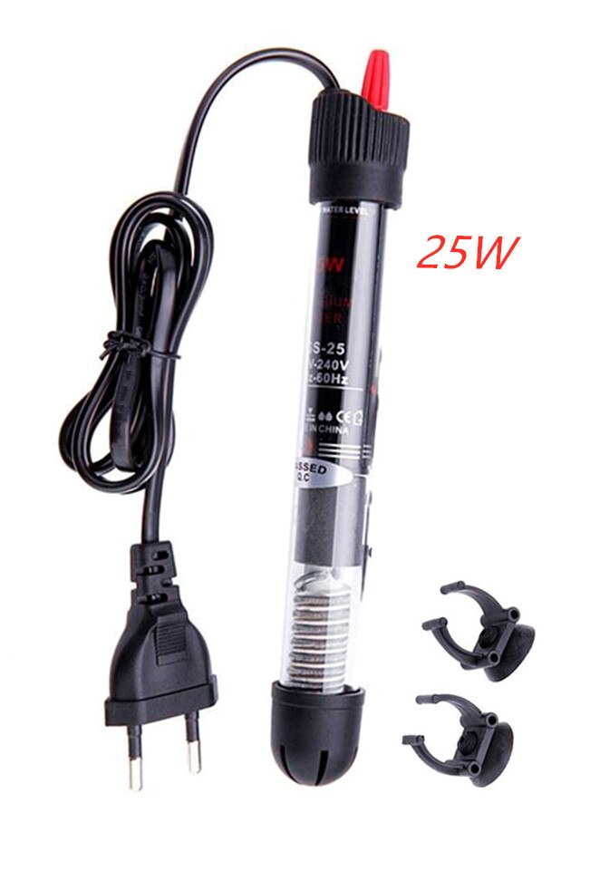 20-34C Temperatuur Verstelbare Aquarium Verwarmingselement Heater Submersible Mini Thermostaat Staaf EU Plug 220V 25W 200W 300W: EU 25W