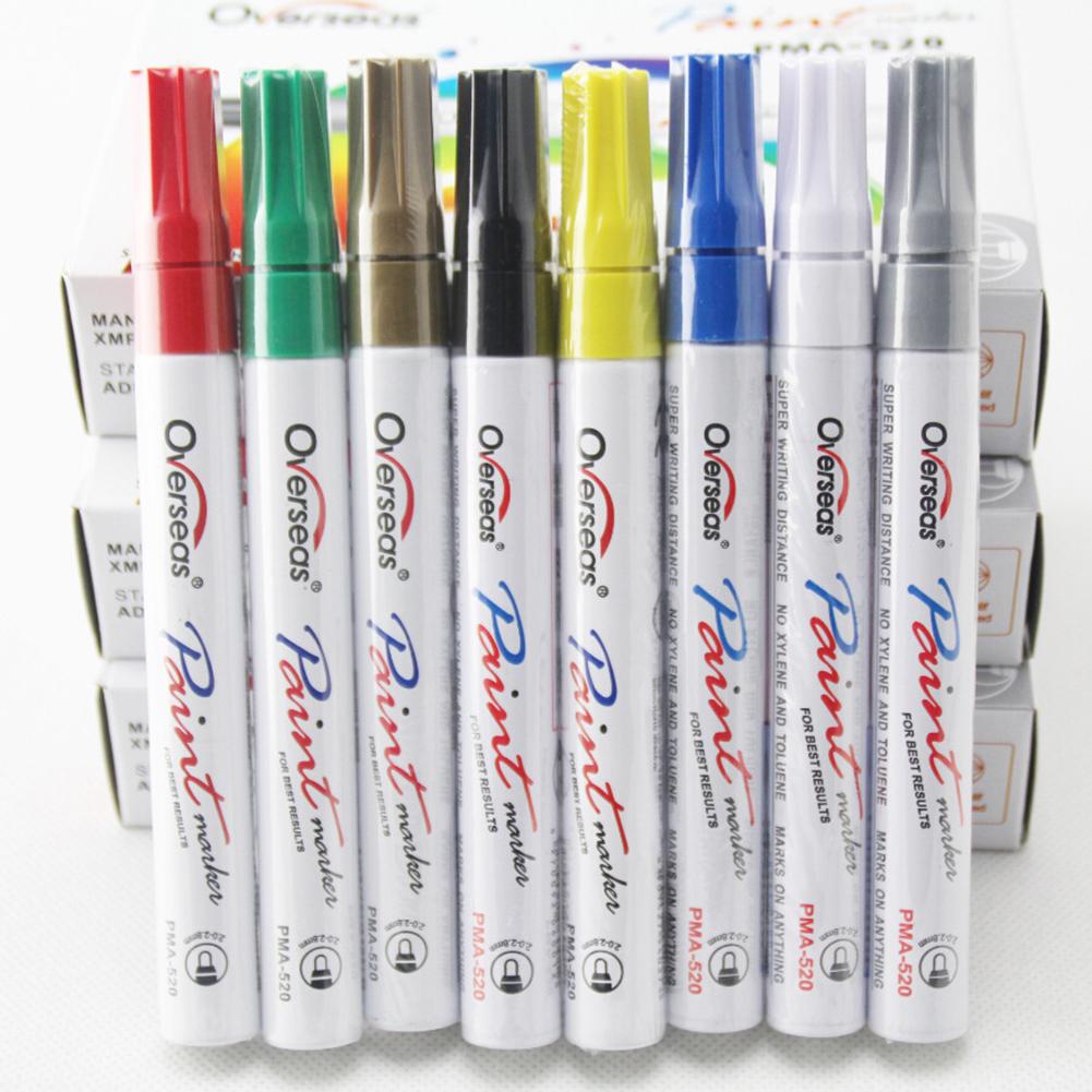 1 Piece Car Paint Pen Waterproof Car Wheel Tire Oily Painting Mark Pen Auto Rubber Tyre Tread Metal Permanent Paint Marker