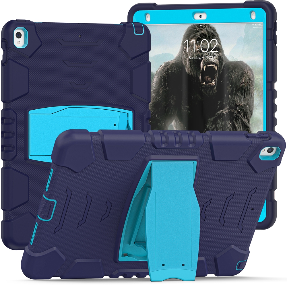 Para Apple iPad Air 3 Pro 10,5 A1701 A1709 A2123 A2152 funda segura para niños a prueba de golpes PC funda híbrida de silicona con soporte para tableta: 1 / Blanco
