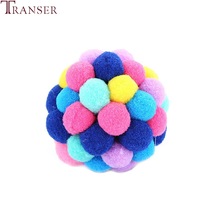 Cat Toy Colorful Handmade Bouncy Ball Built-In Catnip Kitty Interactive Toys with Bells 80913