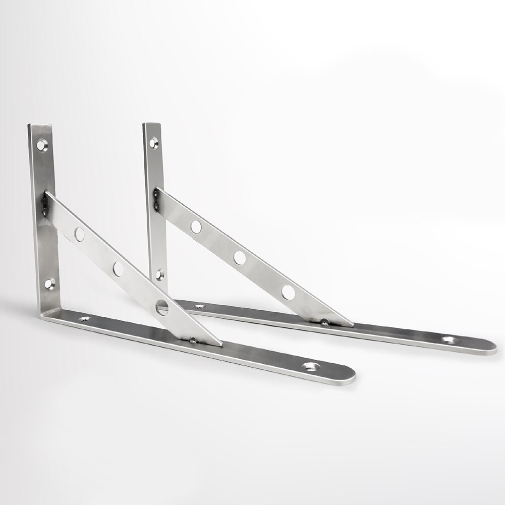 2PCS Length Triangle Folding Angle Bracket Adjustable Wall Mounted Durable Bearing Shelf Bracket DIY Home Table Bench