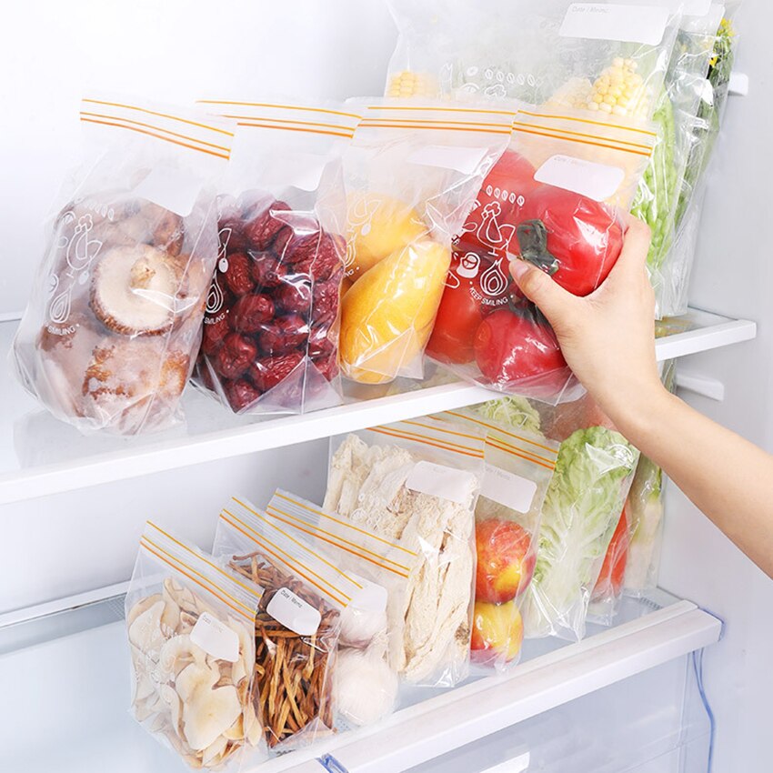 Voedsel Opbergtas Transparante Zip Voedsel Organizer Koelkast Herbruikbare Fruit Noten Houden-Verse Zak Lekvrij Vacuüm Voedsel Container