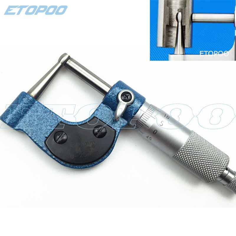 Factory outlet! 0-25mm Tube Micrometer drum head special micrometer tube wall thickness gauge measuring tools