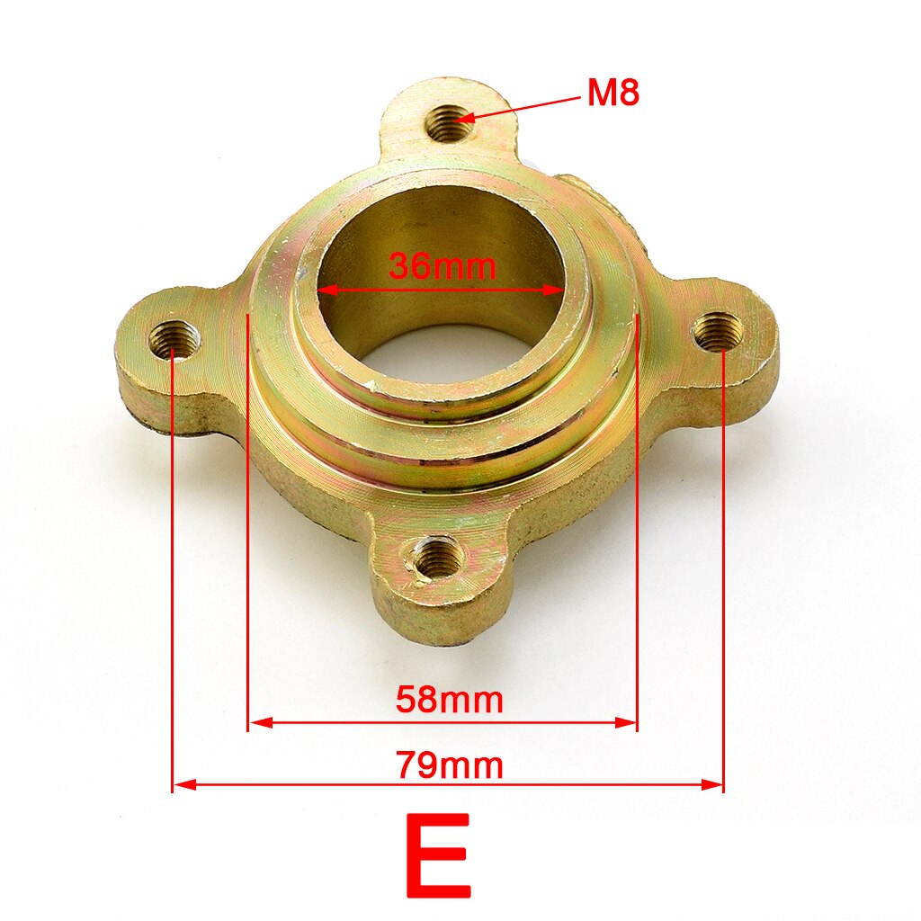 4 Stud 3 hole Axle 23T 24T 17T Hub Spline Mounting brackets Wheel Hub for 50cc- 125cc 150cc 250cc Quad Dirt Bike ATV Buggy: E