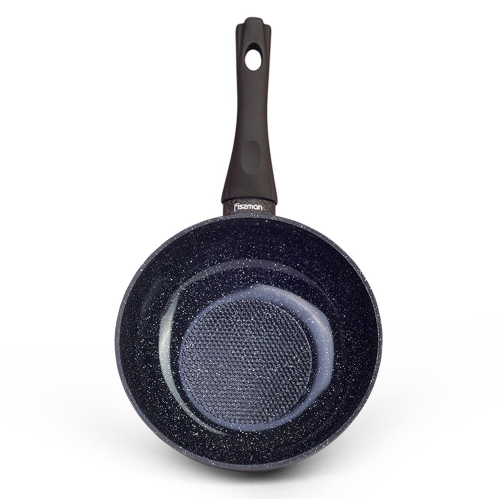 Fissman sort marmor keramisk belægning non-stick aluminium stegepande 20-28cm ingen olie-røg brug til gas induktion komfur