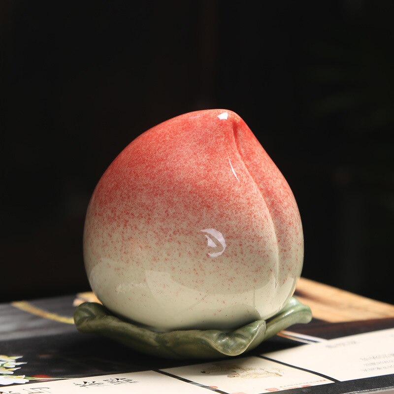 Kreatywny prezent brzoskwiniowy słoik z uszczelką robić przechowywania herbaty herbata nosiciel kijów golfowych ceramiczne dekoracje robić domu porcelana herbata akcesoria robić herbaty