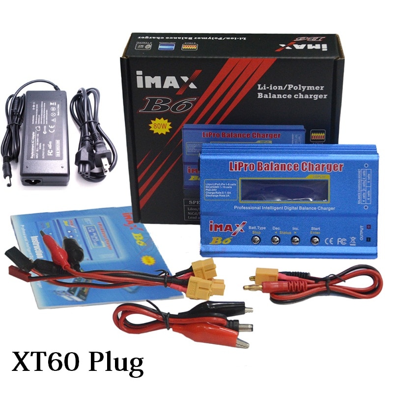 Build-Power Imax B6 Lipro Digital Charger Rc Lipro Nimh Accu Balans Lader Met Ac Power 12V 6A adapter