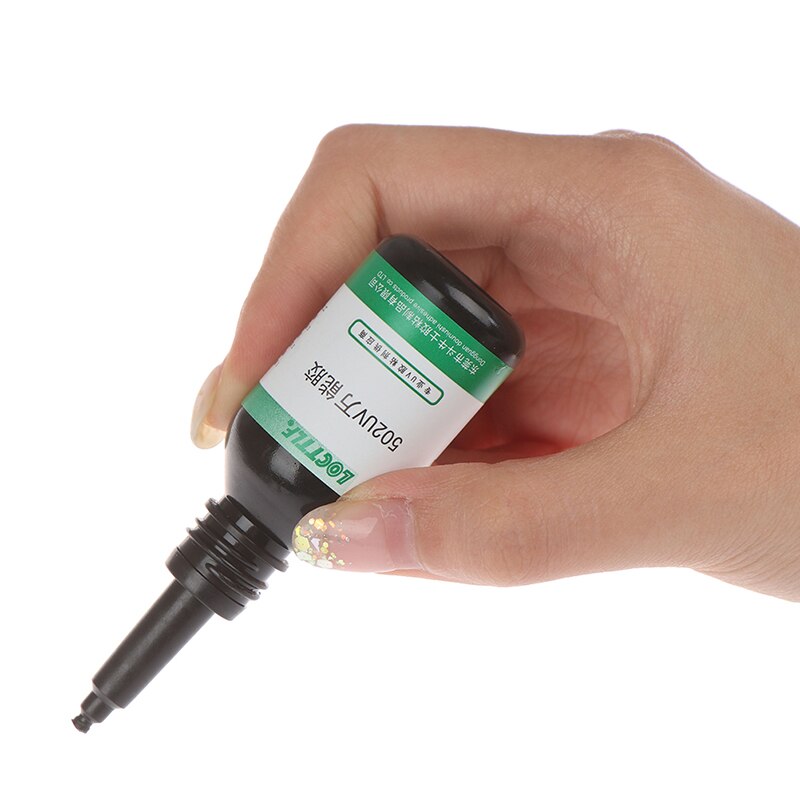 Pegamento UV 502 para curado de vidrio transparente, adhesivo para reparación dedicada, bajo olor, alta transparencia
