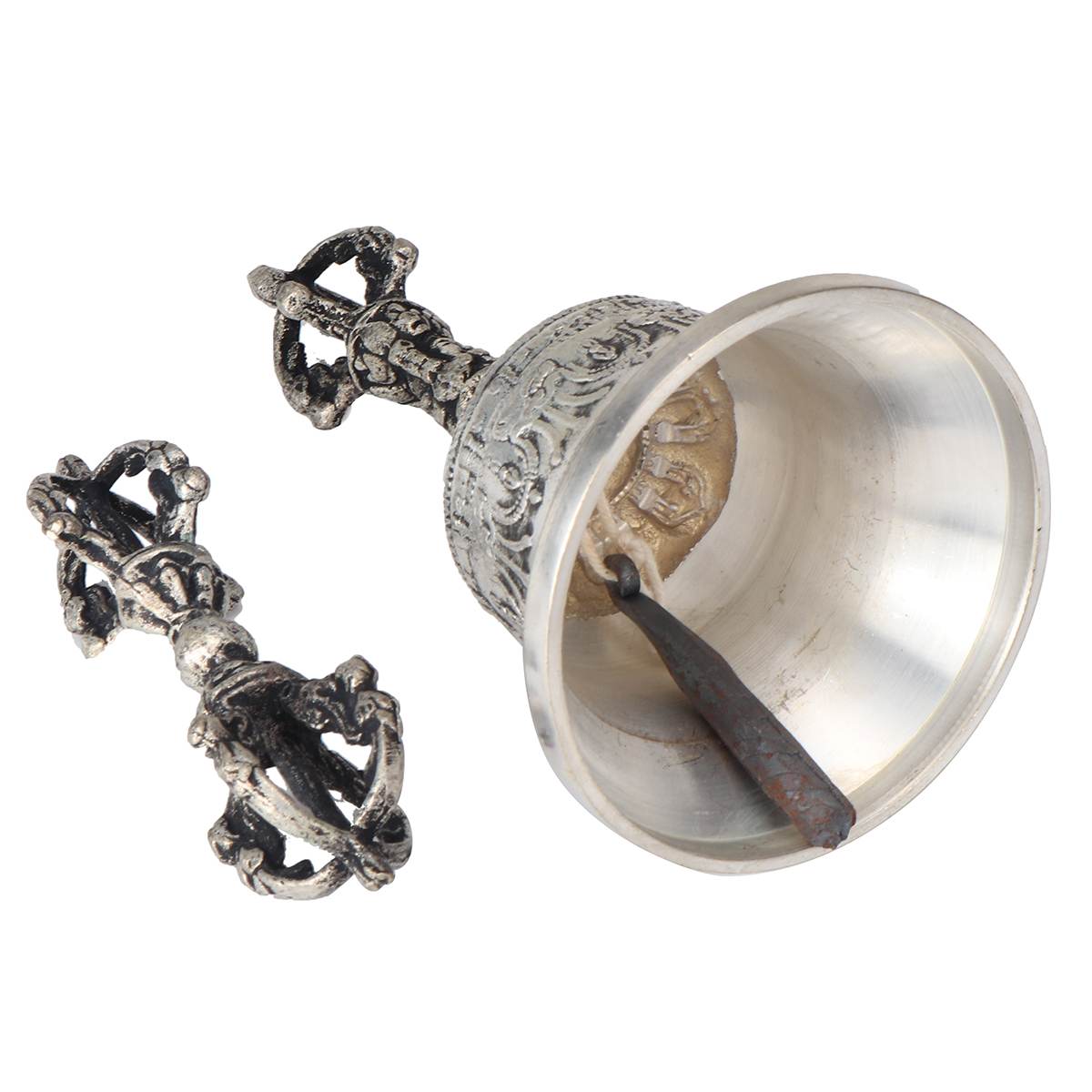 Retro metal cobre mão sino handheld sinos meditação espiritual cantando artesanato de bronze chamada artesanal sino instrumentos musicais