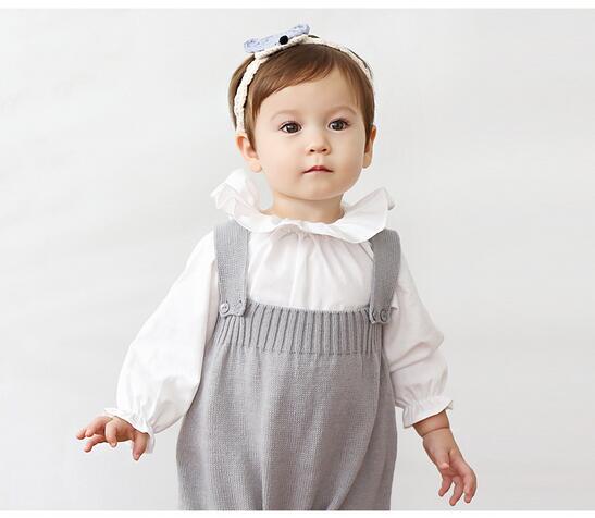 3 teile/los Baby mädchen T-shirts kinder kinder kleidung langarm grund plain infant rüschen jungen t 8-24 Mt sylvia 537020235629