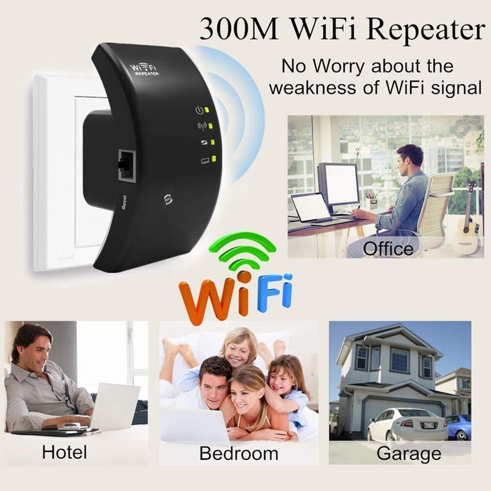 Wifi Wireless Repeater 300Mbps WiFi Extender Wireless Repeater Signal Booster Mini Signal Amplifier 2 in 1 Repeater