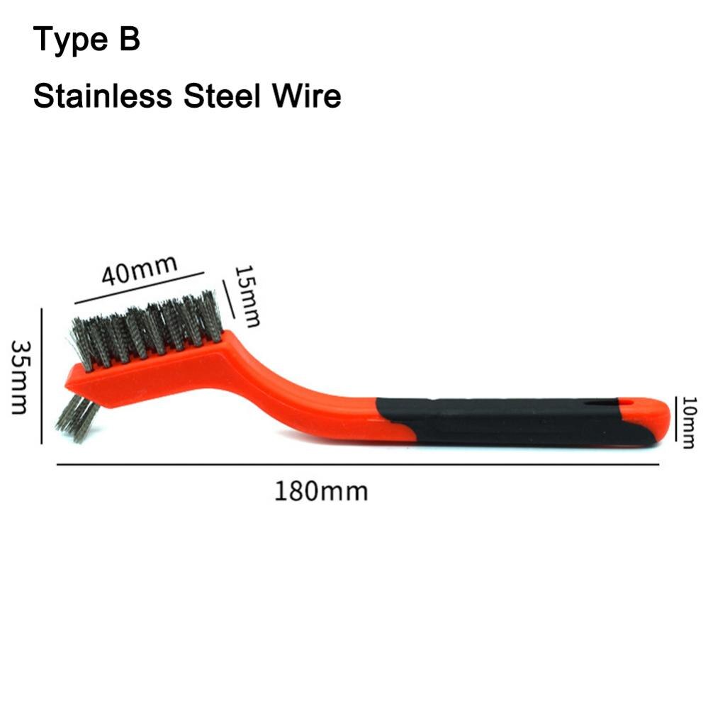 Verwijderen Roest Borstel Verf Polijsten Borstel Gereedschap Nylon Messing Draad Roestvrij Staaldraad Borstel Thuis Hand Tool: 1pcs Steel Wire