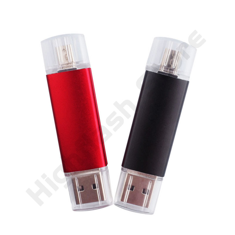 capacity 2 in 1 OTG USB Flash Drive 32GB 64GB 128GB PENDRIVE 8gb 16gb pen drive micro usb stick 256GB Android cle usb