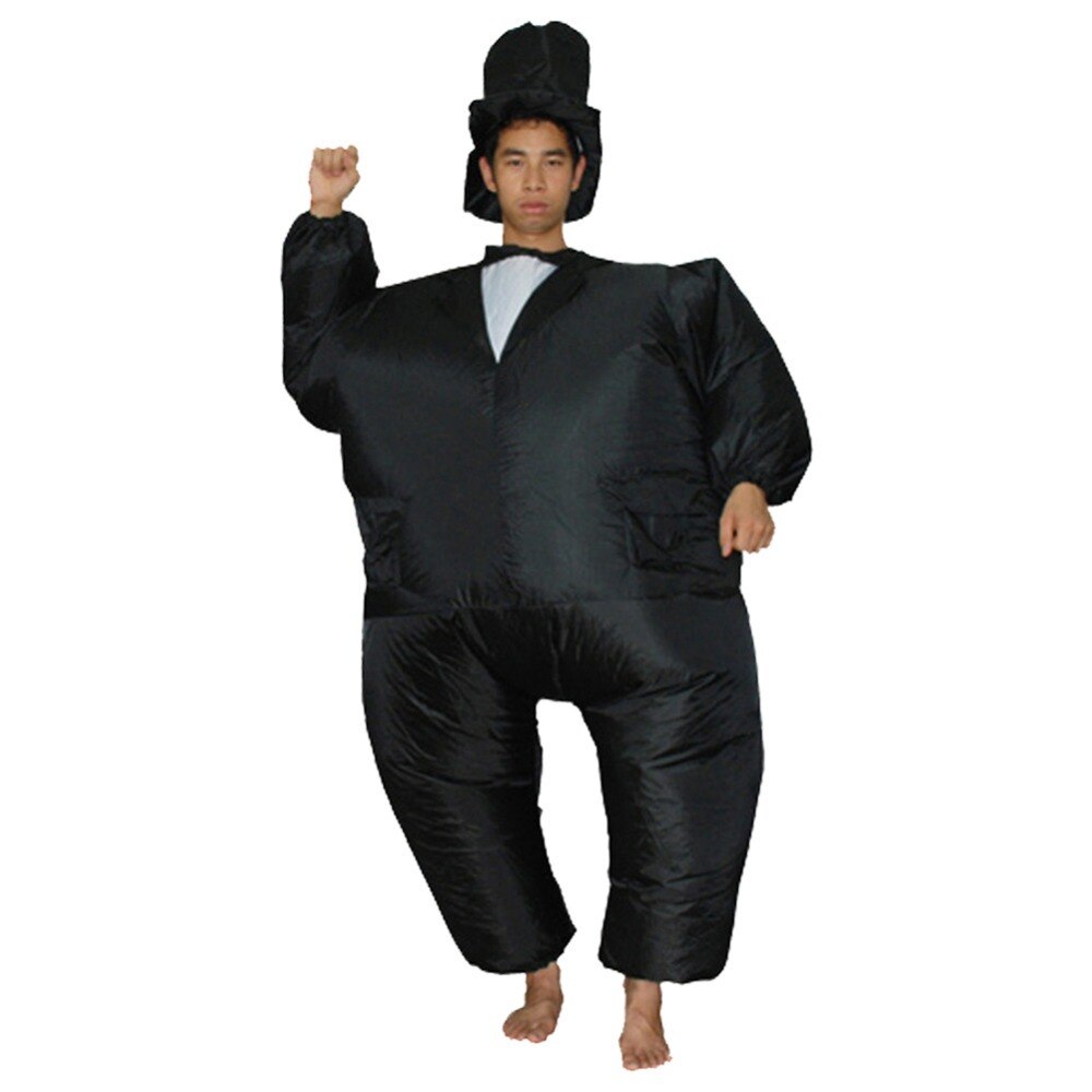 Halloween Inflatable Costume Men's Tuxedo Groom Suit Fancy Dress AirSuit Party Event Host Magician Cosplay Inflated Garment