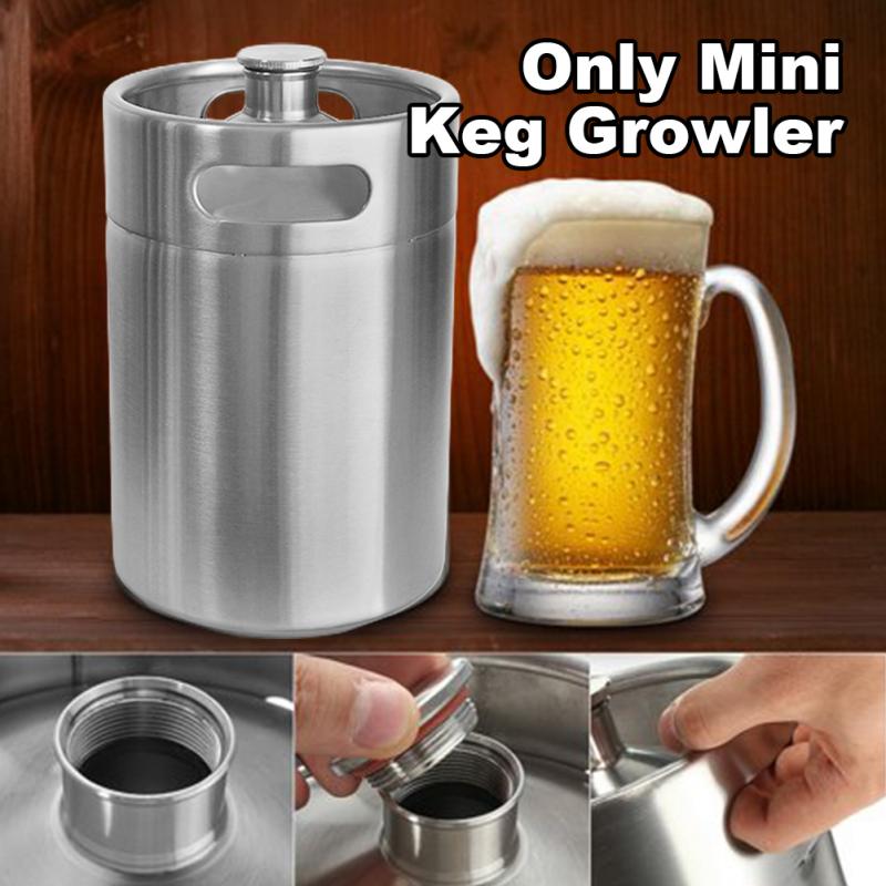 Portable Beer Making Home Brewing Heat Preservation Kitchen Travel Barware With Lid Crafts Mini Keg Growler Party Supplies