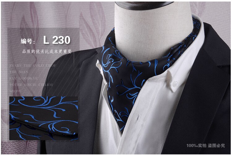 Korean Men's Scarf British Retro Suit Silk Scarf Shirt Neckband Scarf Spring and Autumn and Winter Business Scarf Scarf