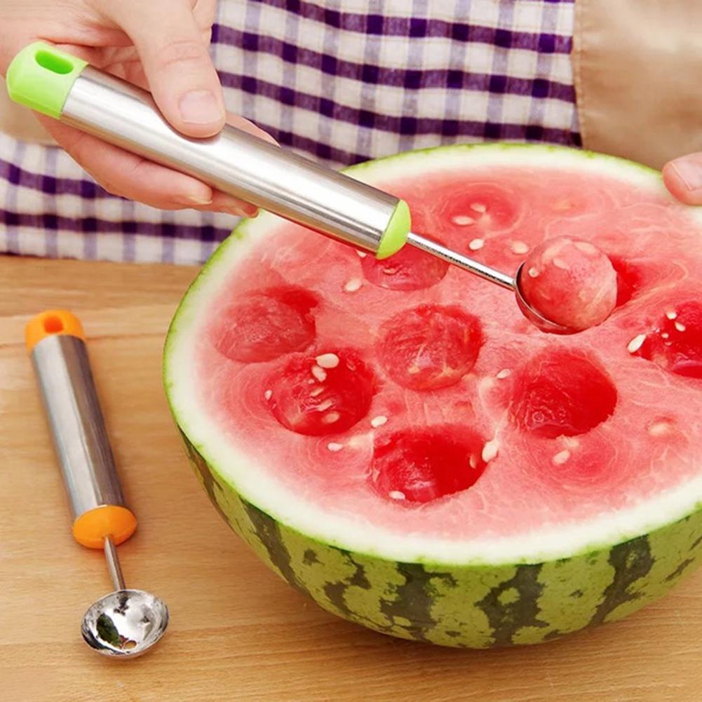 Cuchara de acero inoxidable para Hacer bolas de melón, utensilio de cocina