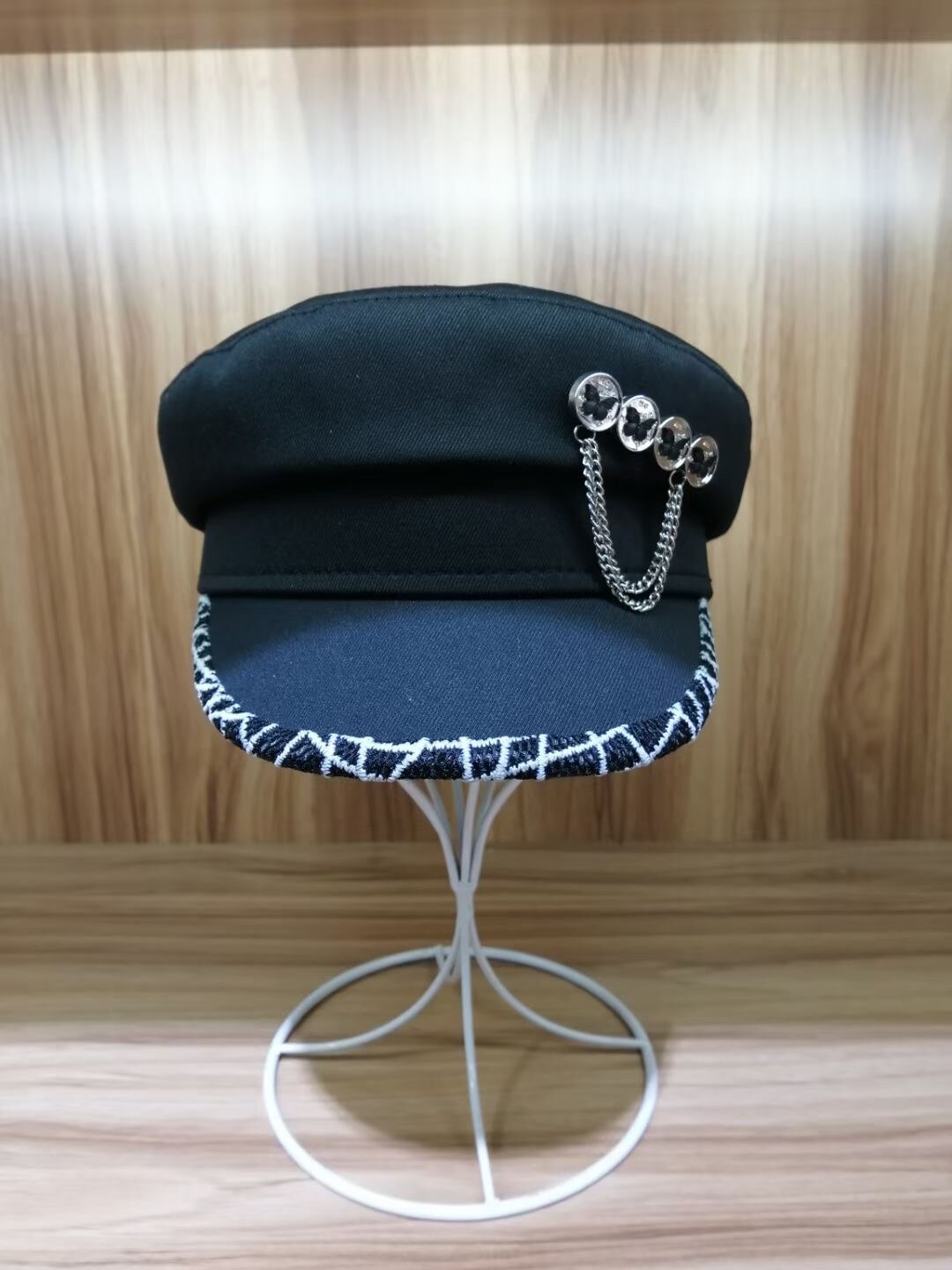 202103YY Butterfly button leisure lady Octagonal hat women visors cap