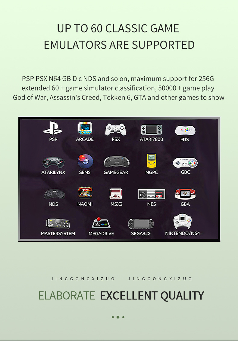 V5 64G HDMI Output Video Game Console with 45000 Built-in Retro Games Ultra Low Latency Wireless Controller TV Box