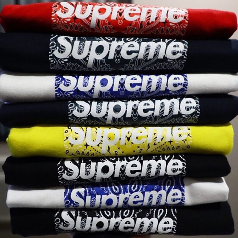 19FW Bandana Box Tee Bogo Korte Mouw T-shirt Mannen Vrouwen Tee