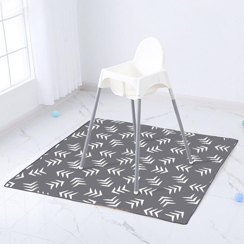 Tapis de jeu carré pour bébé, 130x130cm, décor de chambre de fille, zone de jeu, chevet, chaise haute, grands tapis