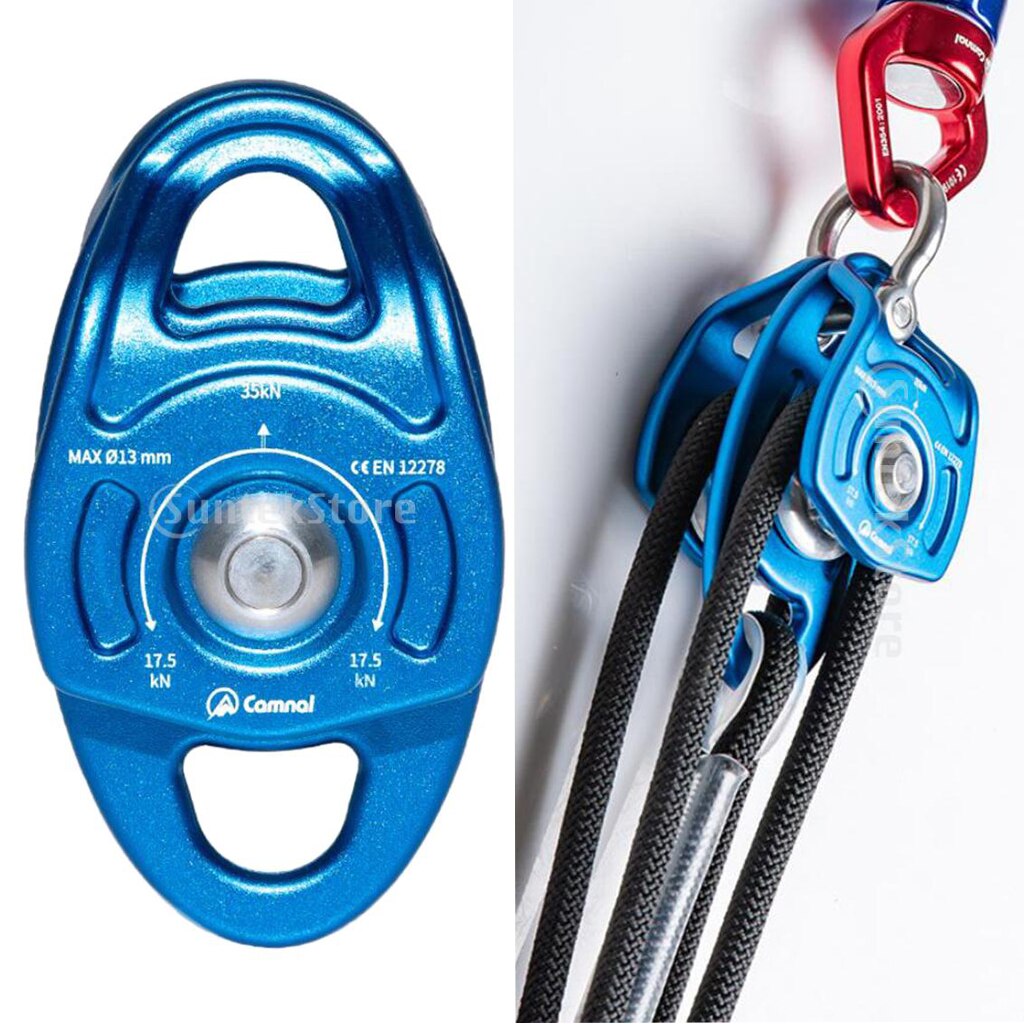 35KN Double Pulley for Hauling System Climbing Dragging Arborist