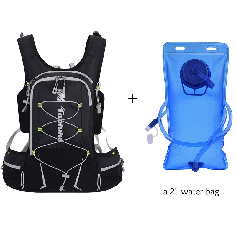15L Outdoor Fietsen Hardlopen Rugzak Mannen Vrouwen Water Rugzak Ultra Licht Fietsen Ademende Cross Country Marathon: black 1