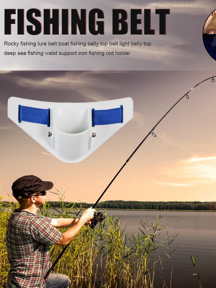 Barco Pesca Rod Holder, cinto de pesca, cintura Rod Holder, água salgada ou água doce Acessórios Pesca