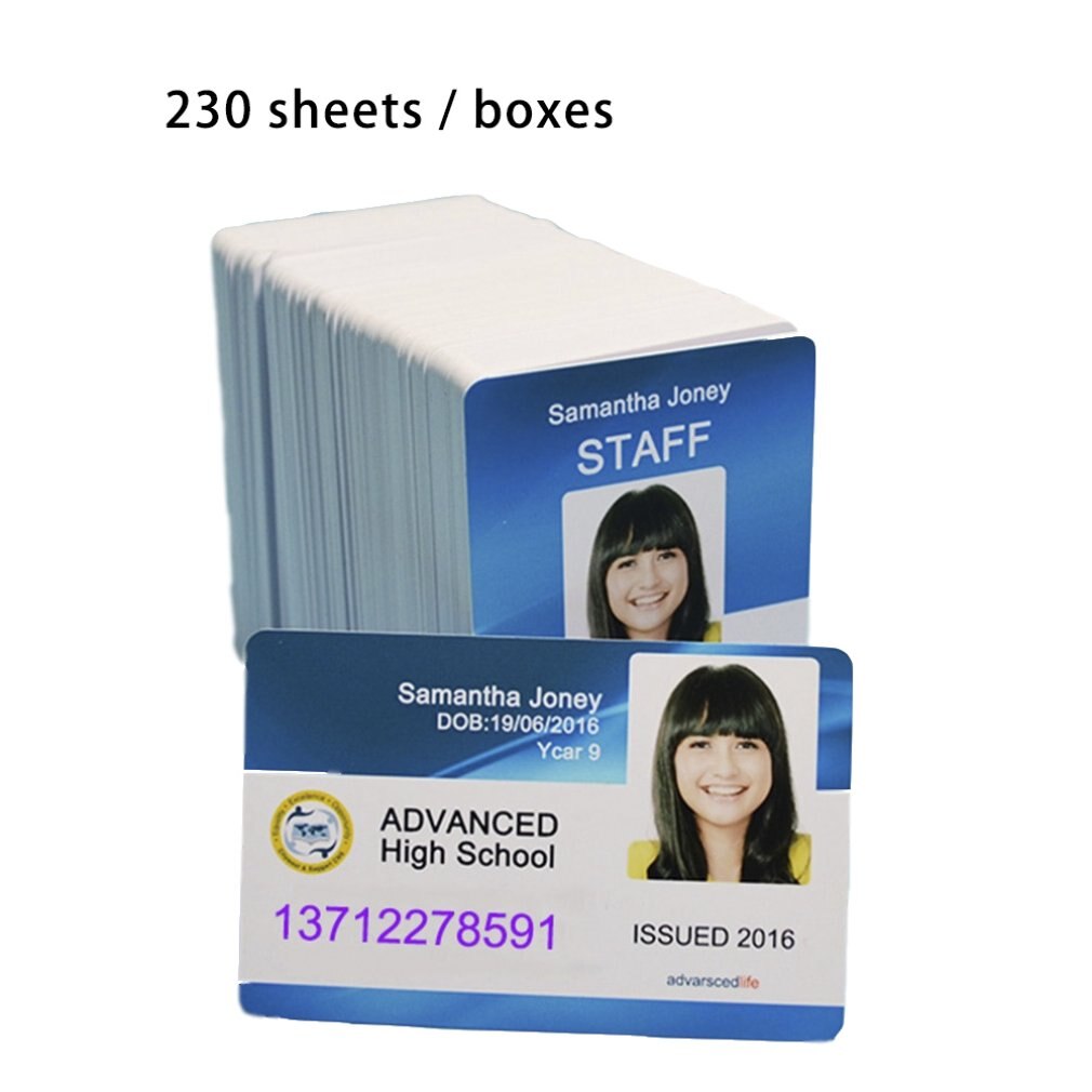 Wit Inkjet Printable Lege Pvc-kaart Voor Lidkaart Club Card Id Kaart Gedrukt Door Epson Of Canon Inkjet Printers 230Pcs
