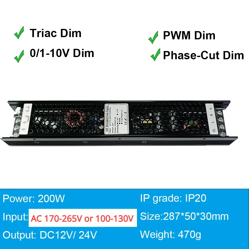 Triac Dimmable Led Driver 24V 12V Dimmable Power Supply 60W 100W 150W 200W 250W 300W Transformer 220v 24v Dimmable Led: Brown / 12V / 5W