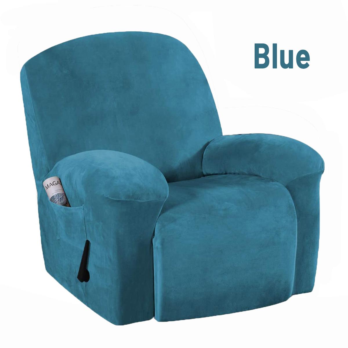 Tykkere superblødt fløjl hvilestol betræk fuld dækning hvilestol stolebeskytter stræk støvtæt lænestol betræk beskytter