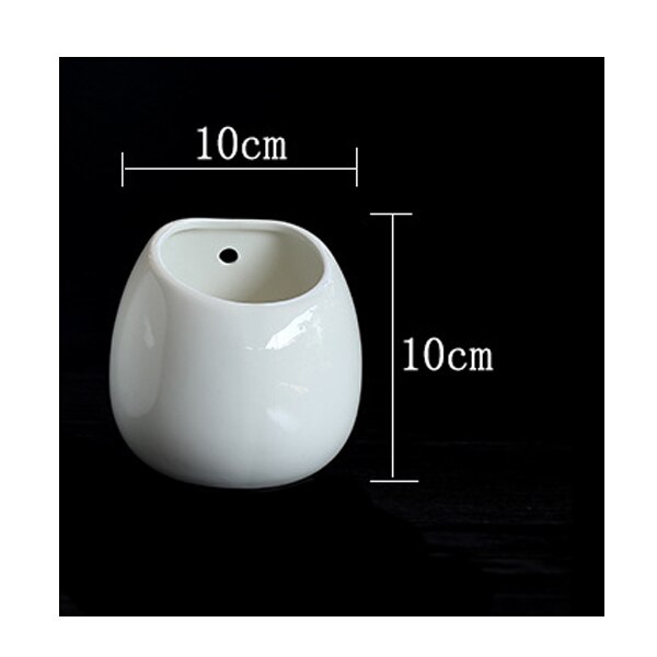 Hengende keramiske sukkulenter planter blomsterpotte mini potter for planter grønne plante plantekasser holder moderne hjemmekontor veggdekorasjon: En
