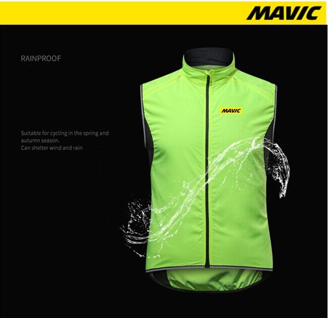 MAVIC Chaleco de Ciclismo de superior ligero a prueba de viento ciclismo Chaleco de los hombres o las mujeres ciclismo chaleco cortavientos mtb viento chaleco