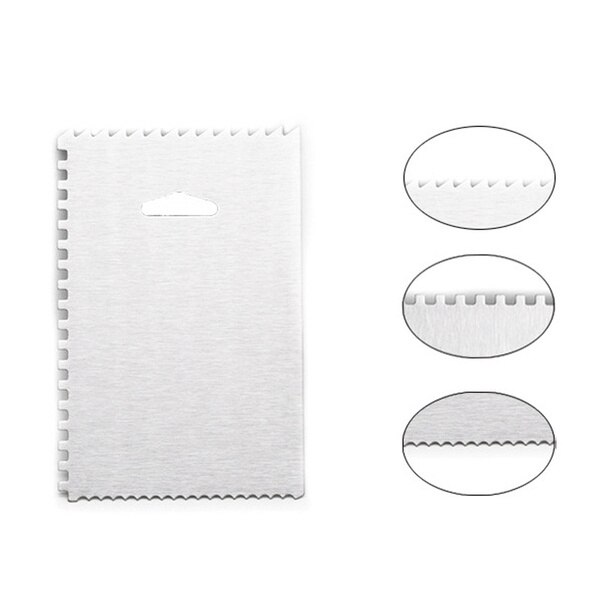1Pc borde suave raspador de Fondant espátulas hornear repostería herramientas de acero inoxidable pastel Decoración