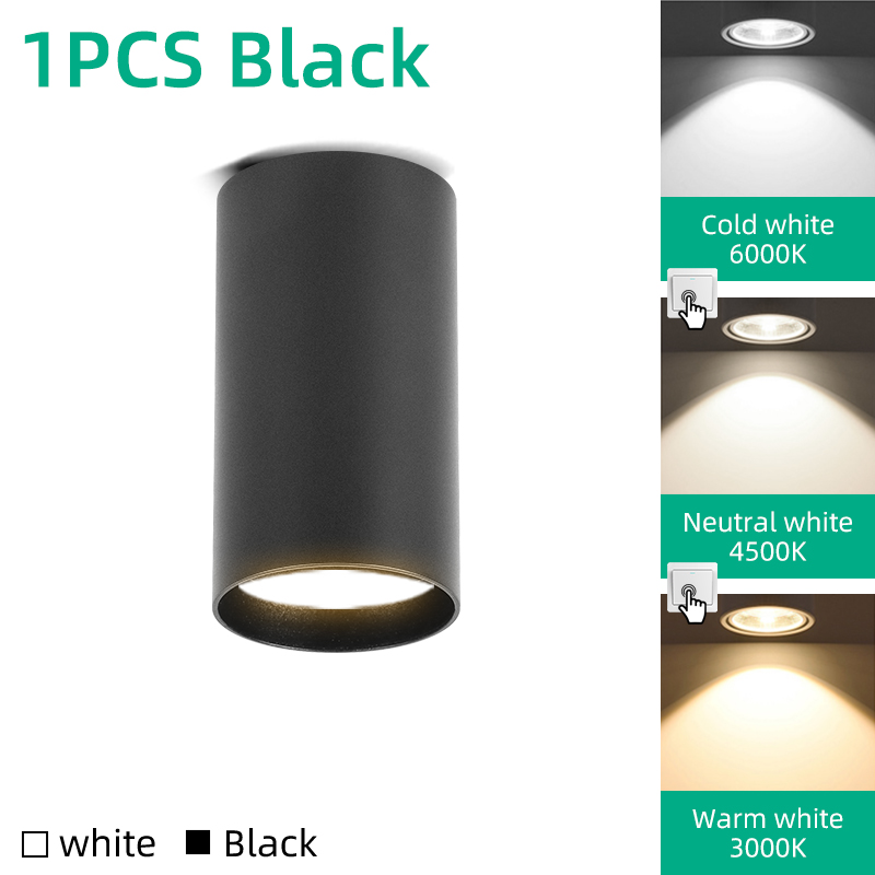 Spot led-lys  gu10 utenpåliggende armatur taklampe interiør soverom stue downlight led butikk hjem led spotlights