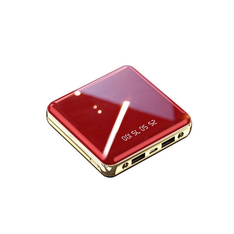 30000mAh Power Bank Mini Portable Phone Charger for Xiaomi IPhone Samsung and Smartphones Outdoor Travel Powerbank LED Lighting: Red