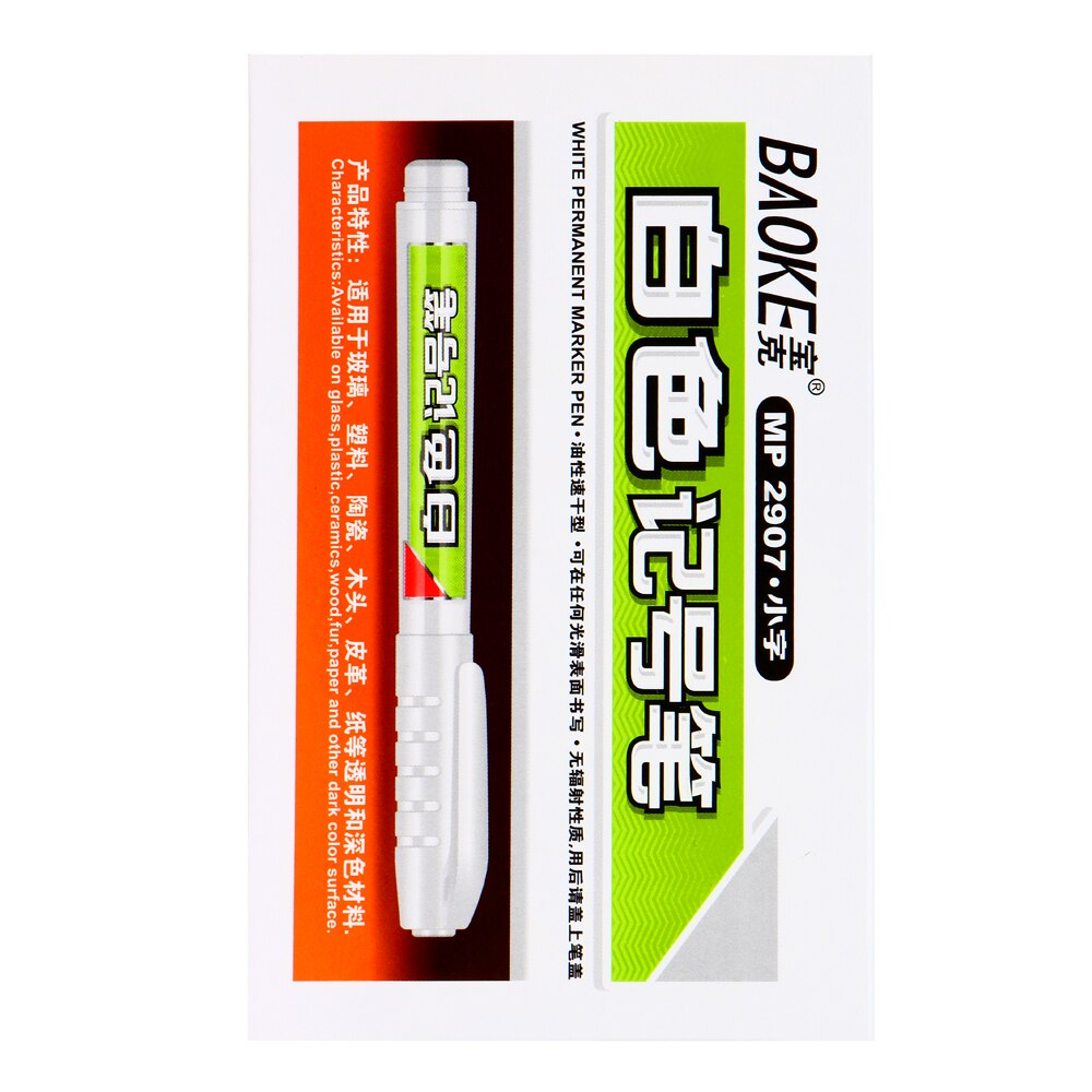 4pcs/lot Permanent Marker White Oil-Ink Marker Pens For Glass Windows Chalkboard Stationery School Office Supplies