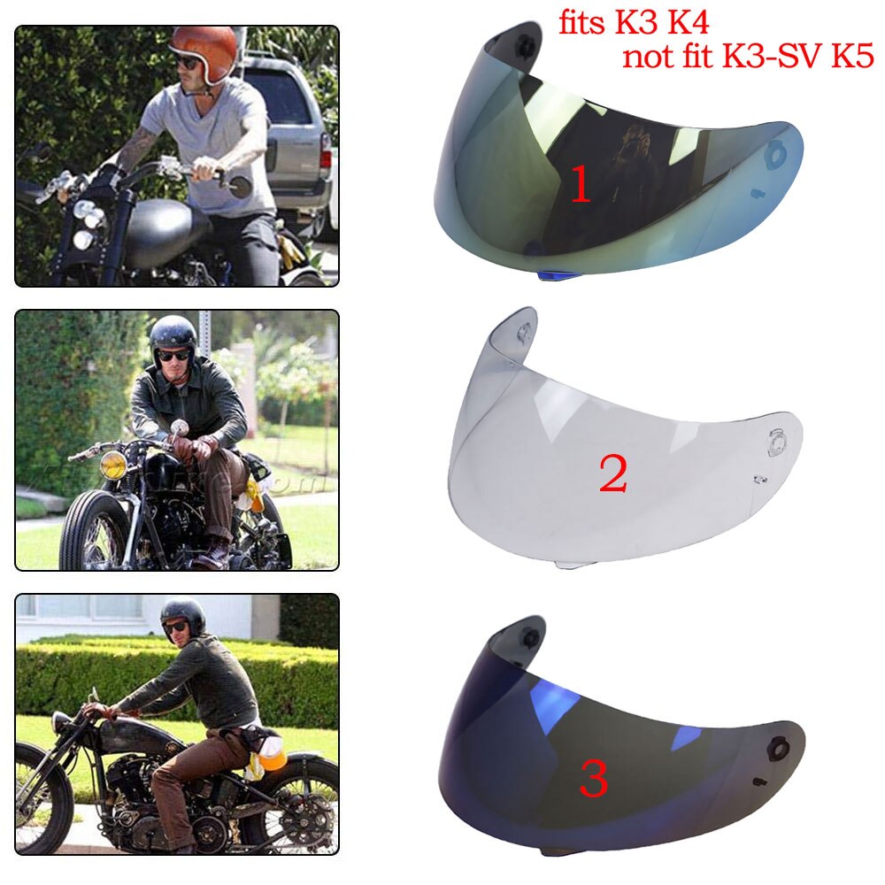 Full Face Motorcycle Helmet Visor Motocross Helmets Lens Shield for K3 / K4