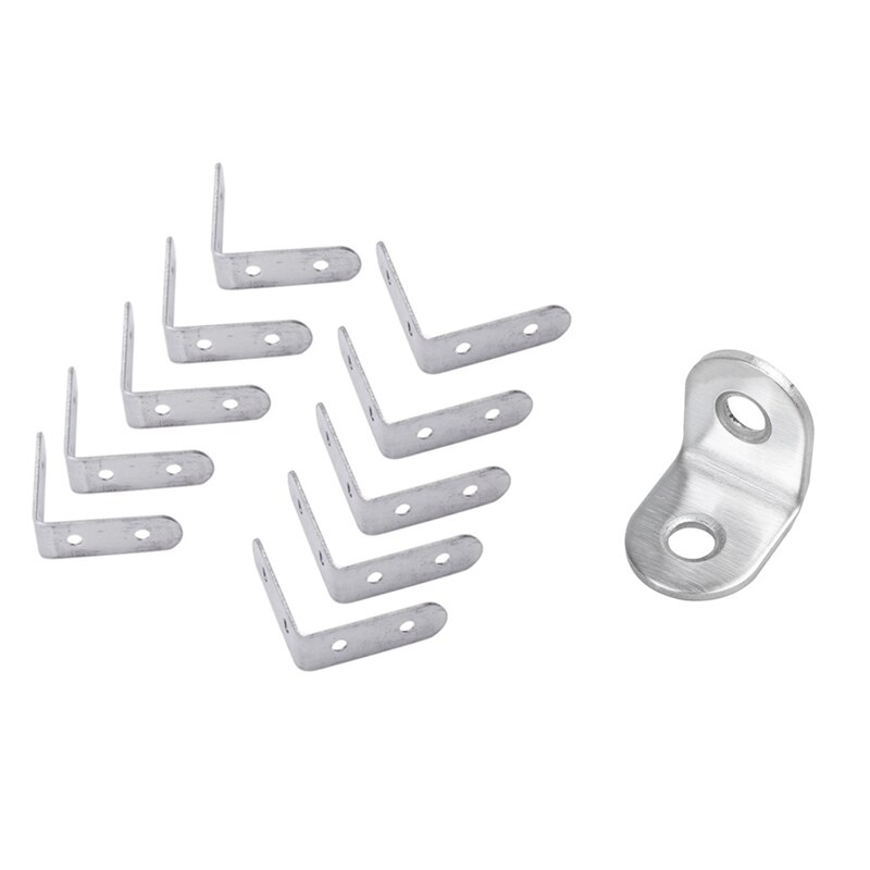 30 Pcs Stainless Steel Shelf Support Corner Brace Angle Bracket, 10Pcs 50 X 50Mm &amp; 20 Pcs 20 X 20Mm: Default Title