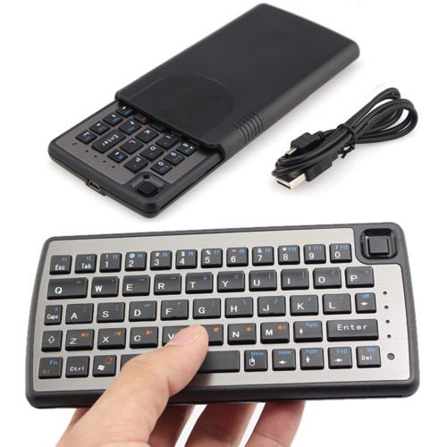 Rechargable Handheld Remote Control Wireless Mini Keyboard with Touchpad Mouse for PC, Android TV Box, HTPC, Android / mac