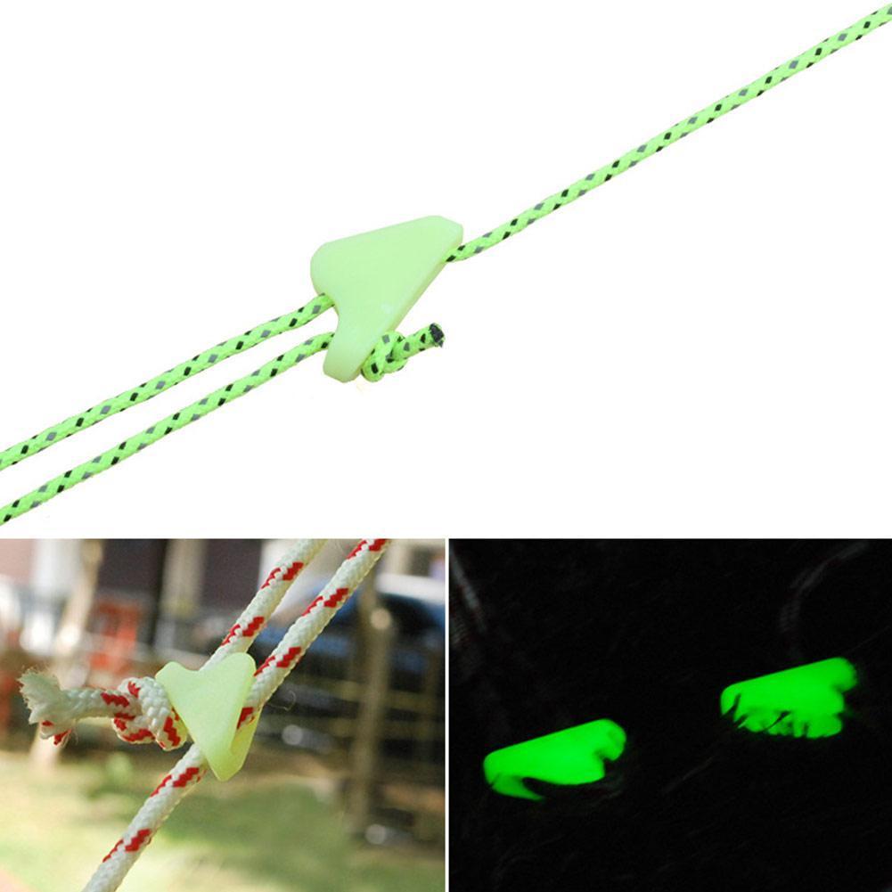 10 stk noctilucent camping telt lås snor værktøj camping line picnic til udendørs spændere fastener guy reb  y6 v 1